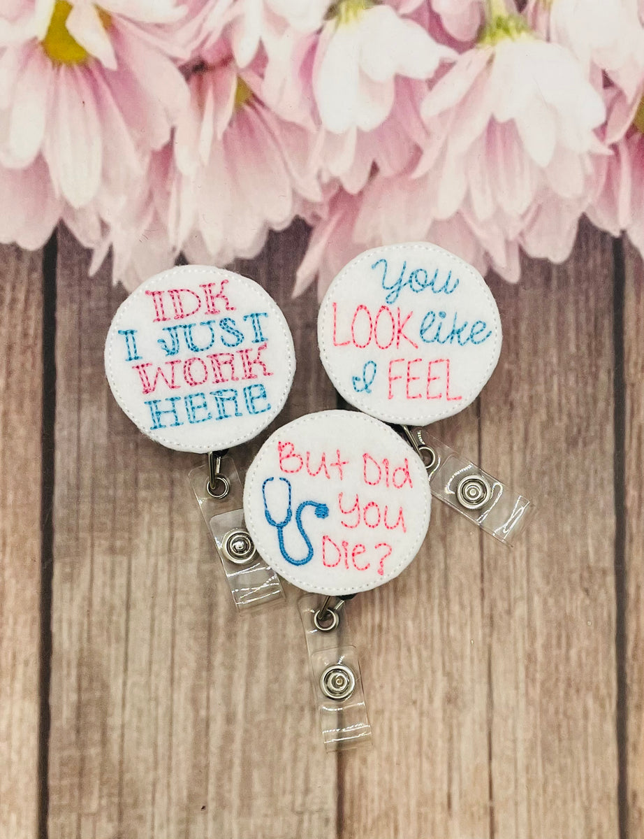 Funny snarky badge reels