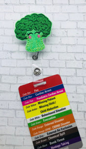 dietician broccoli badge reel,  gift for waitress