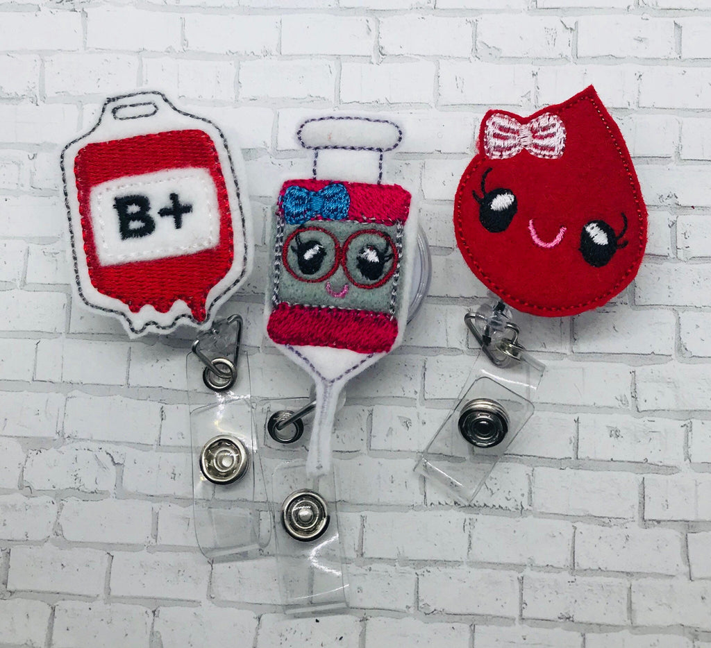 Phlebotomist Labratory technician Retractable ID Badge reel, lanyard ID badge holder, ID card holder,
