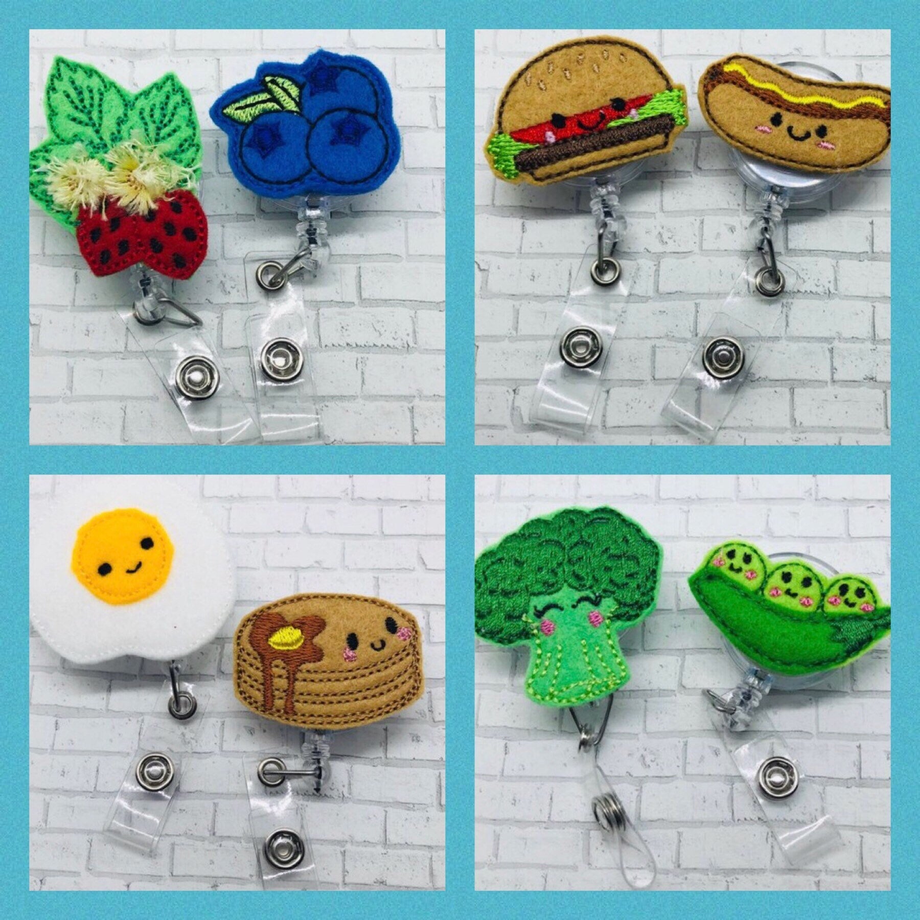 dietician broccoli badge reel,  gift for waitress