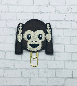 Set pack feltie clip, monkey planner clip, circus bookmark, tn accessories, travellers notebook, feltie clips, paper clips,