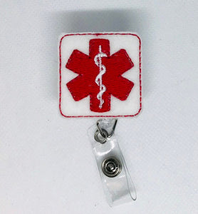 Paramedic badge reel, lanyard for paramedic, ID badge reel, ambulance  name tag holder, id holder, gifts for paramedic, first responders gif