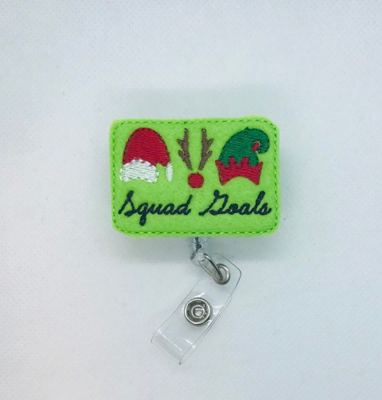 squad goals Nurse Badge reel, halloween badge, Badge holder, badge reel, ID badge holder, ID card holder, ID badge reel, fall badge,