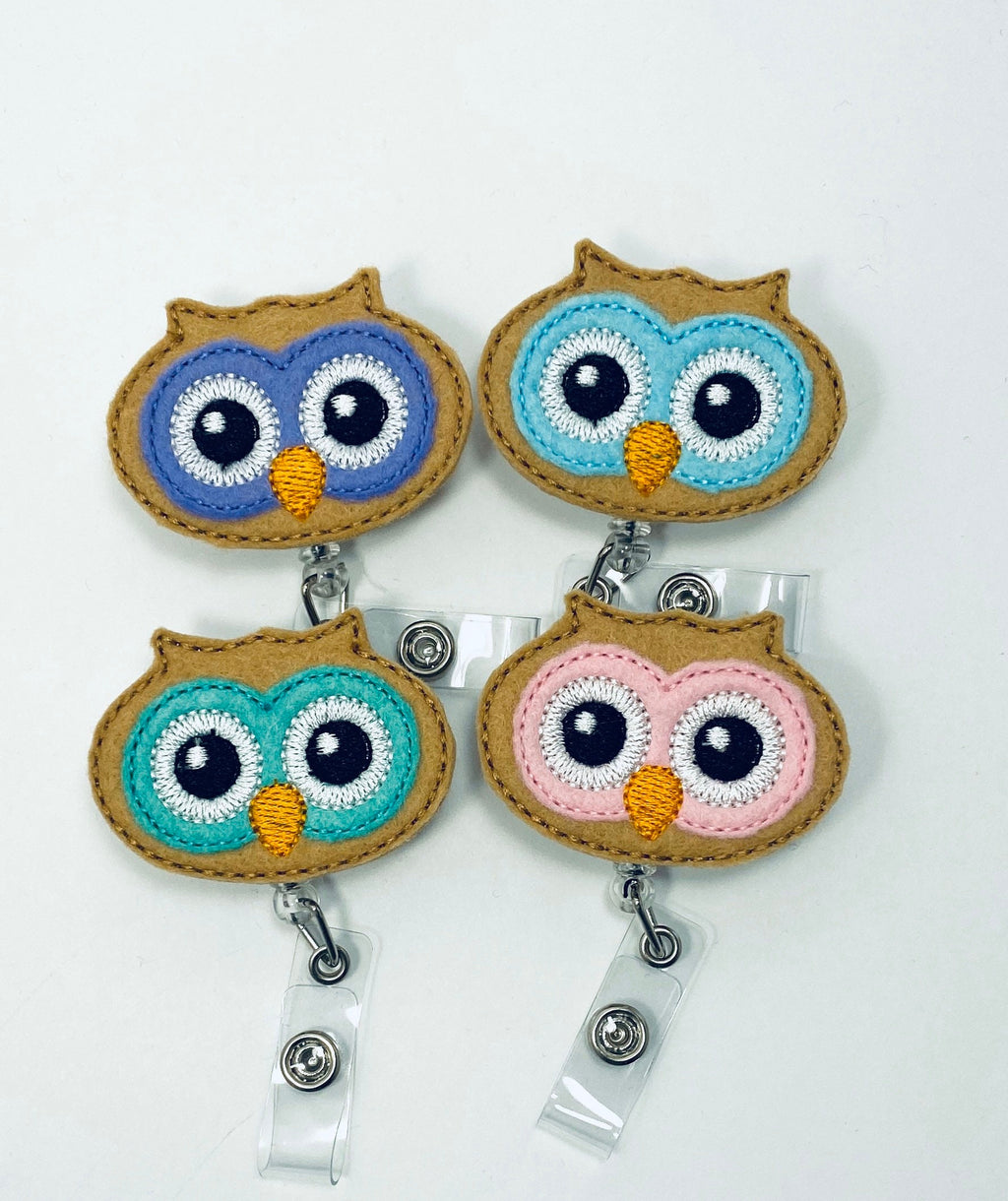 Nurse owl badge reel, gifts for nurse, nurse lanyard, owl ID badge, ID holder, retractable badge reel