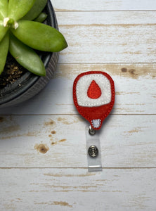 Diabetic nurse badge reel, feltie badge reel, ID name tag,