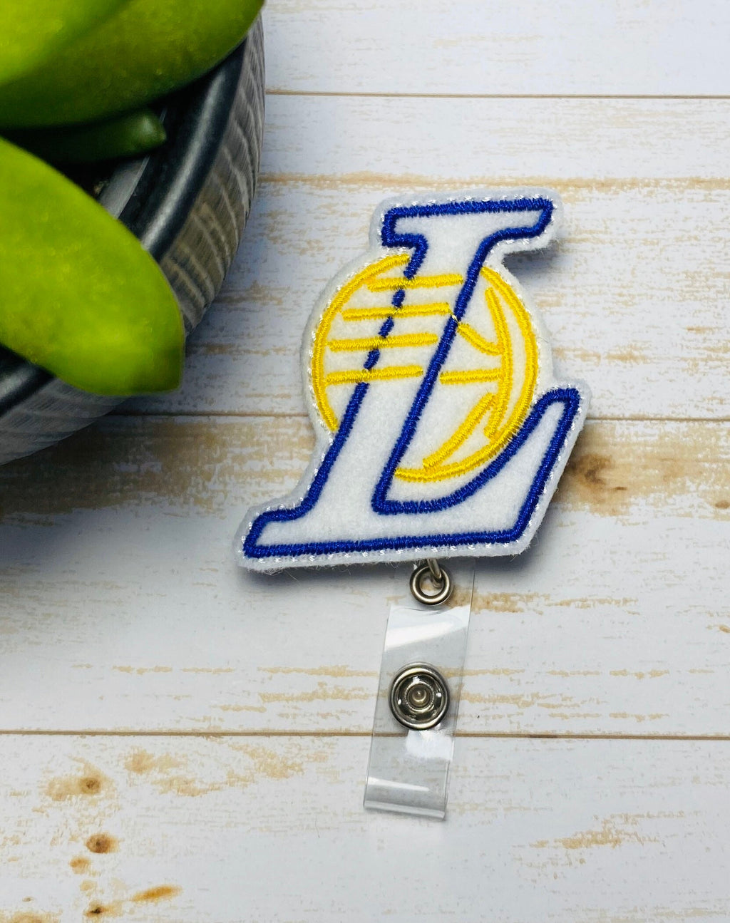 Basketball badge reel, sports lover gift,