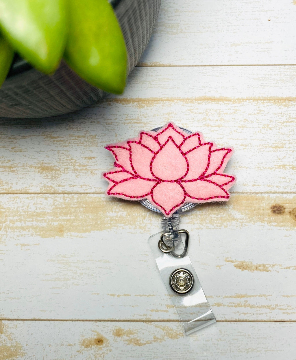 Lotus badge reel, retractable is lanyard, gifts for nurses,