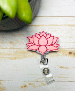 Lotus badge reel, retractable is lanyard, gifts for nurses