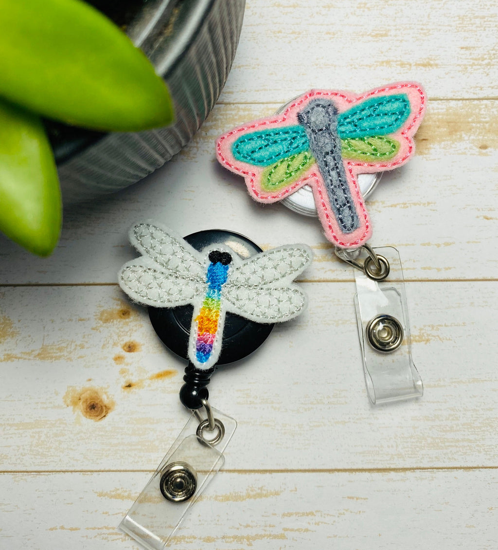 Dragonfly Badge reel, dragonfly badge holder, badge reel, ID badge holder, ID card holder, ID badge reel, nurse gift, nursing badge reel,