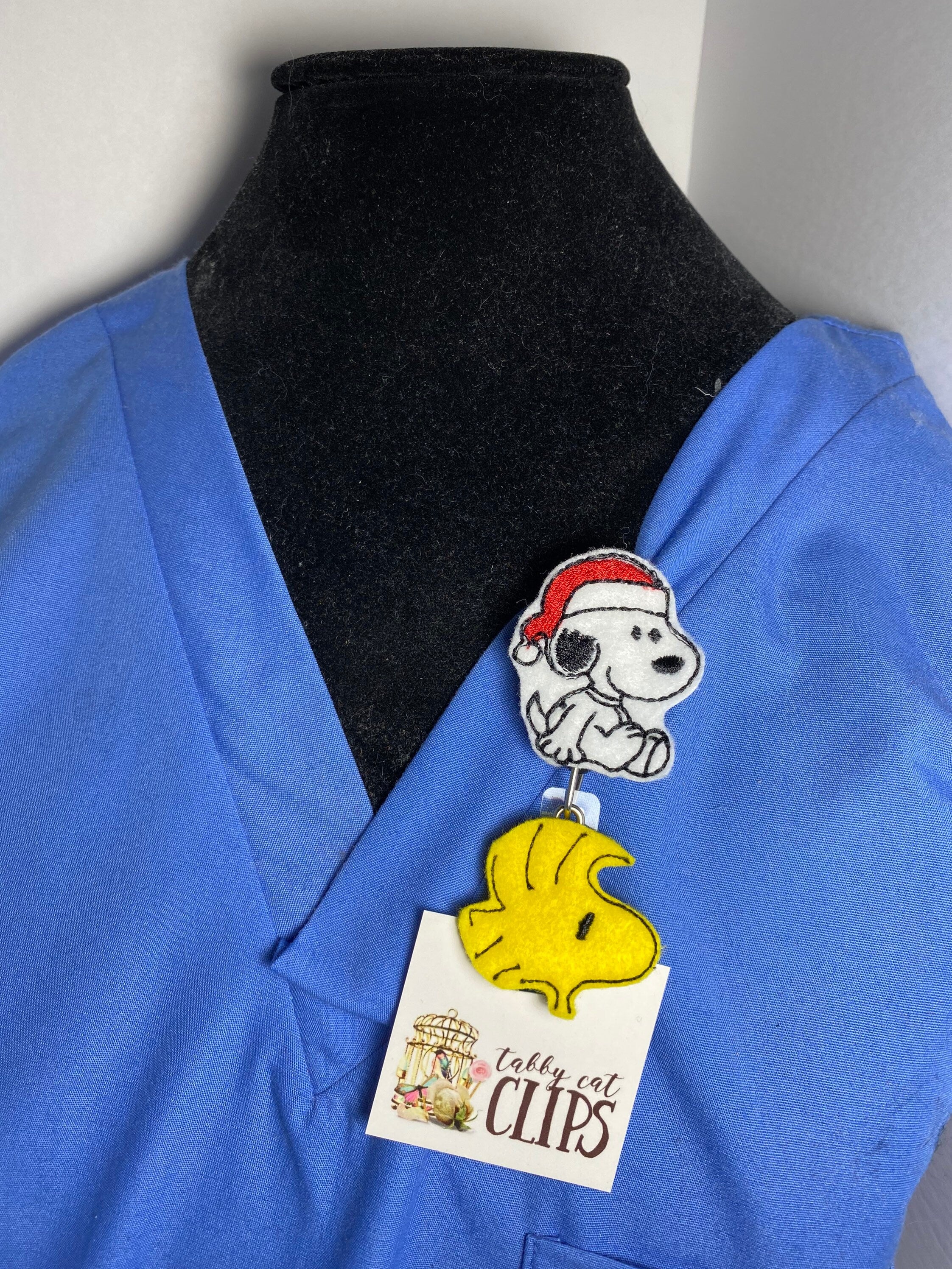 snoopy retractable ID badge reel, ID lanyard, gifts for nurses –  tabbycatclips