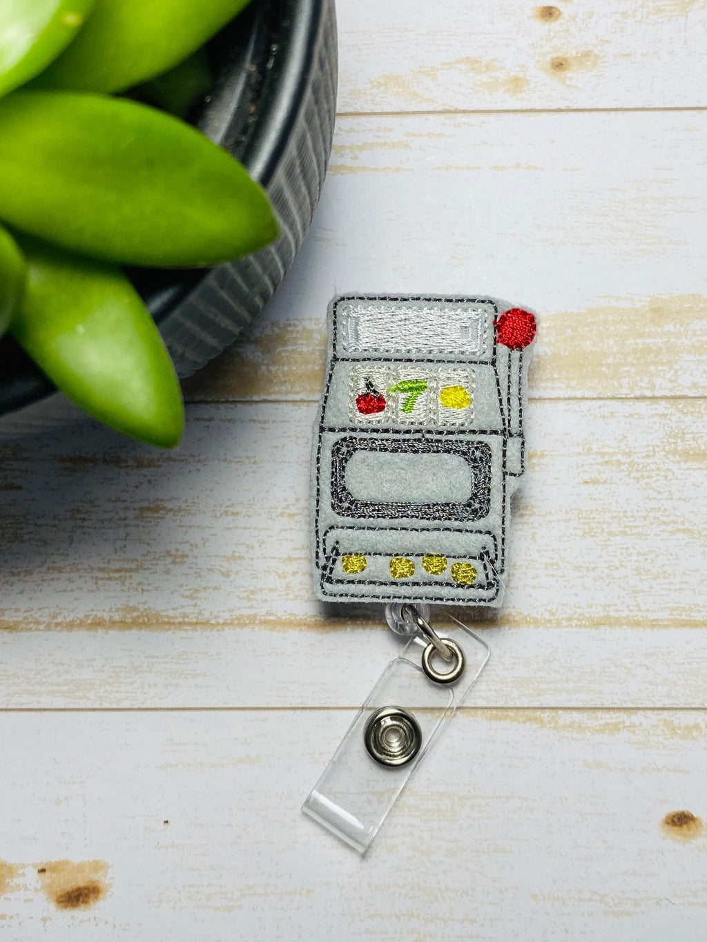Casino badge reel, badge reel to hold casino slot cards cards,