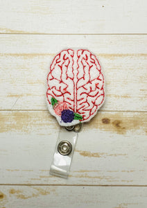 Brain retractable badge reel lanyard, gift for nurses,