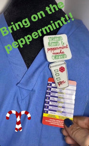 Peppermint mocha retractable badge reel, gifts for nurses,