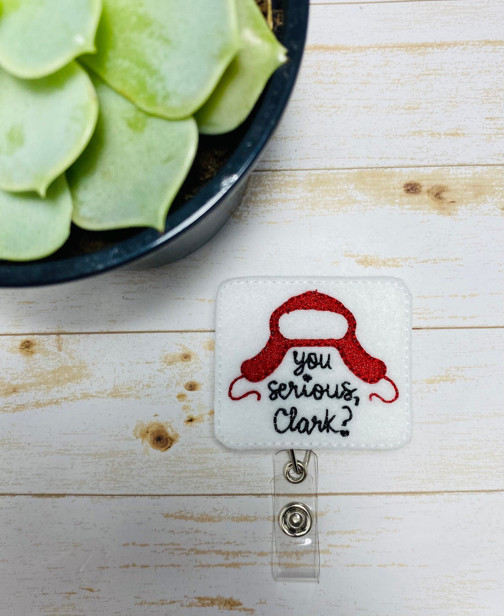 Christmas retractable badge reel for nurses