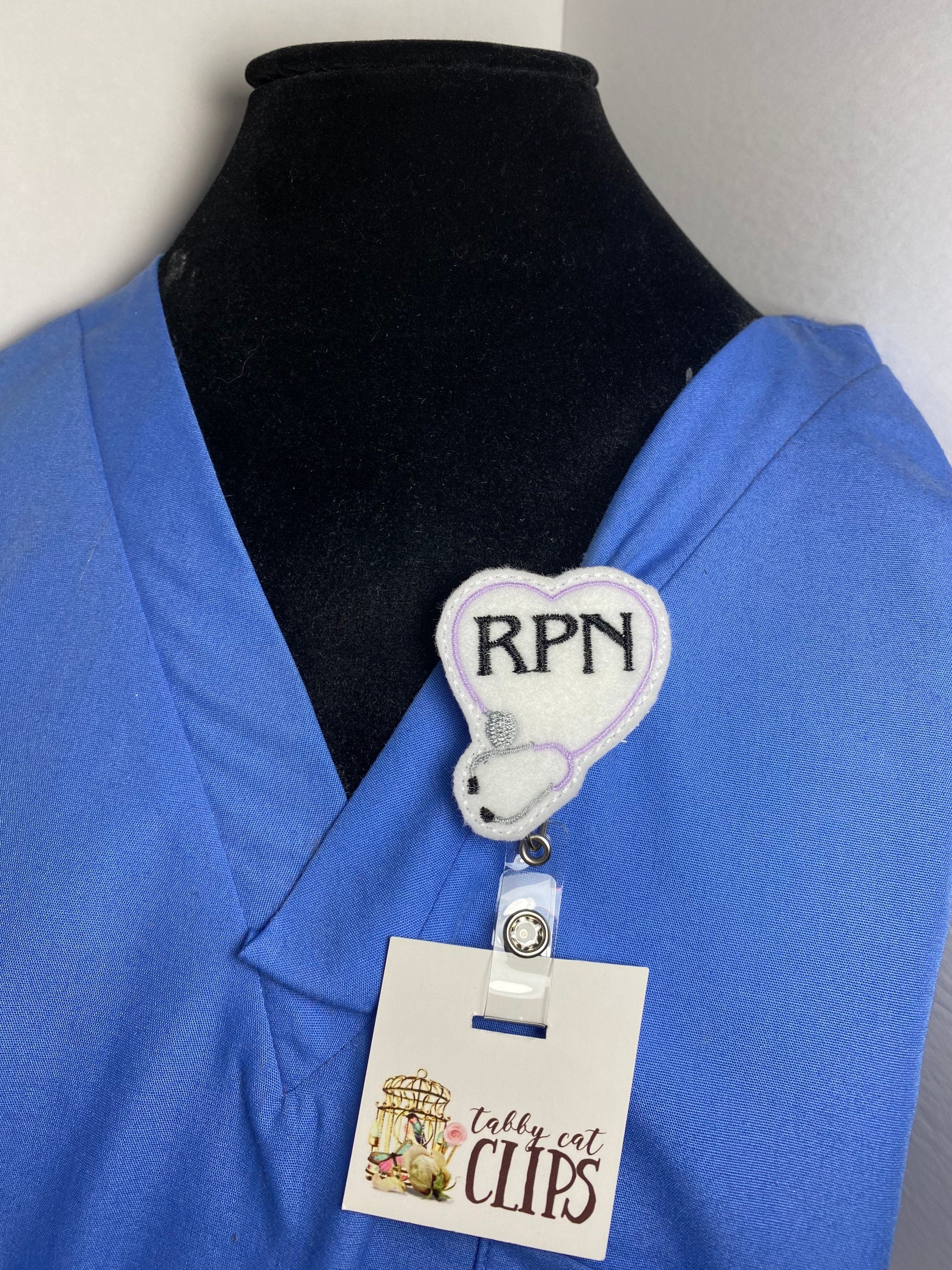 RPN Badge retractable badge reel lanyard, gift for nurse,