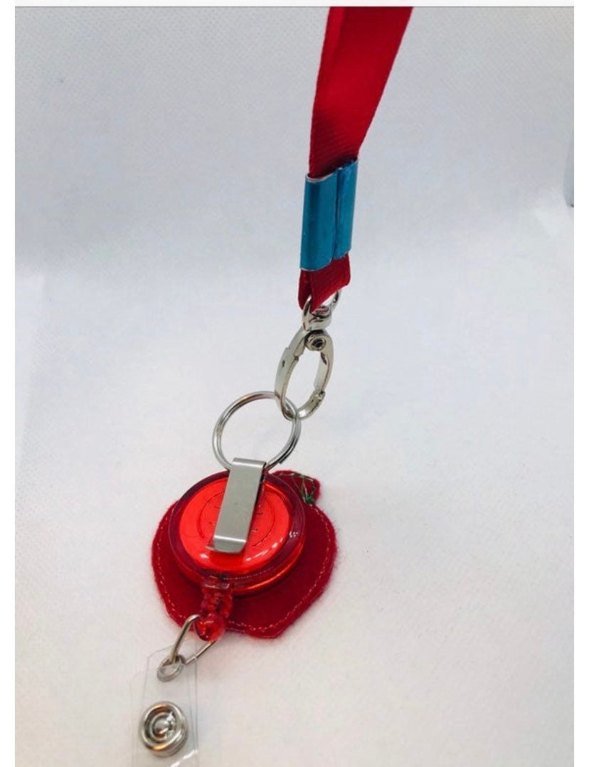 Valentine's Day nurse badge reel, nurse lanyard, ID lanyard, employee card holder,gift for dental hygenist,