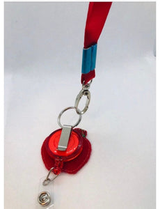 Valentine's Day nurse badge reel, nurse lanyard, ID lanyard, employee card holder,gift for dental hygenist,