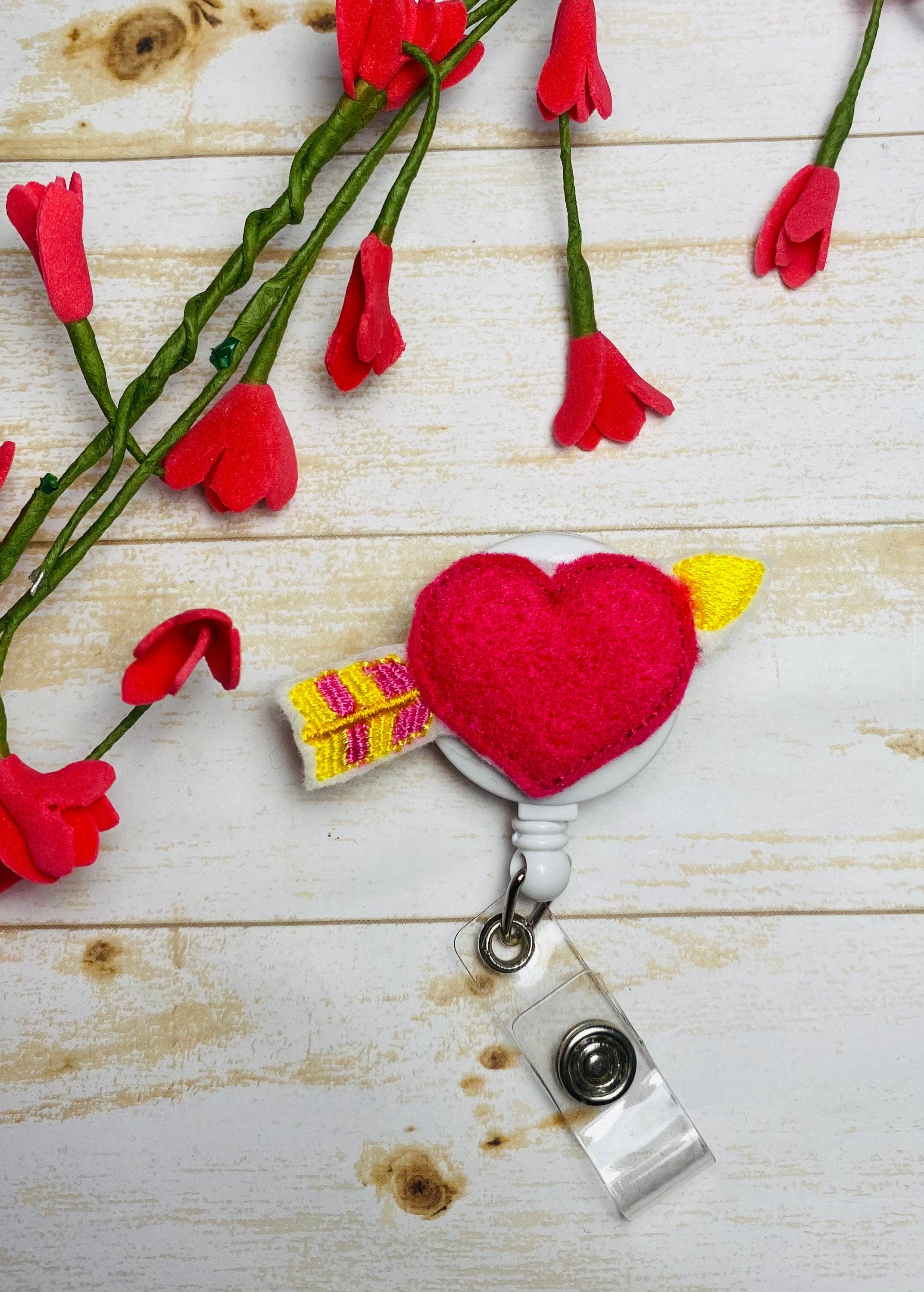 Valentine's Day nurse badge reel, nurse lanyard, ID lanyard, employee –  tabbycatclips