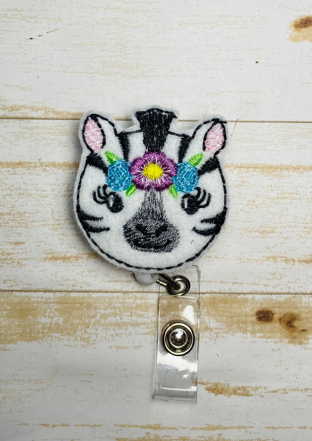 Zebra retractable badge reel, badge holder,