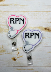 RPN Badge retractable badge reel lanyard, gift for nurse,