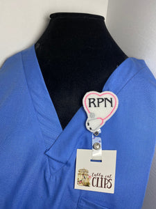 RPN Badge retractable badge reel lanyard, gift for nurse,