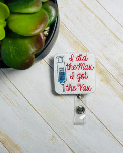 Vaccine retractable badge reel,