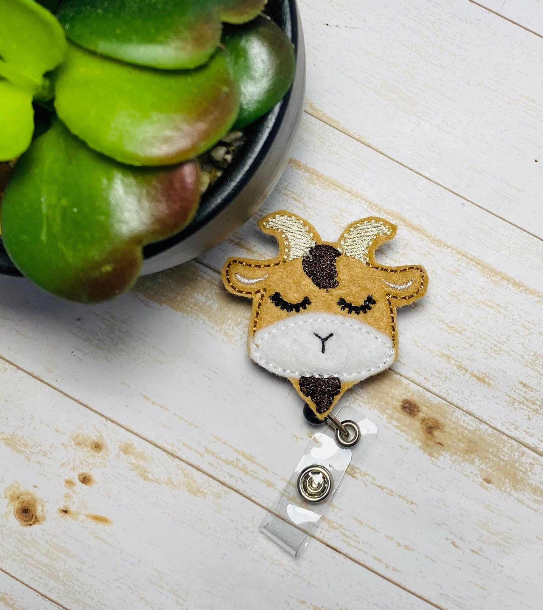 Billy goat retractable badge reel, gifts for nurses,