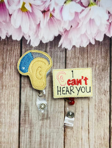 Hearing aid retractable badge reel