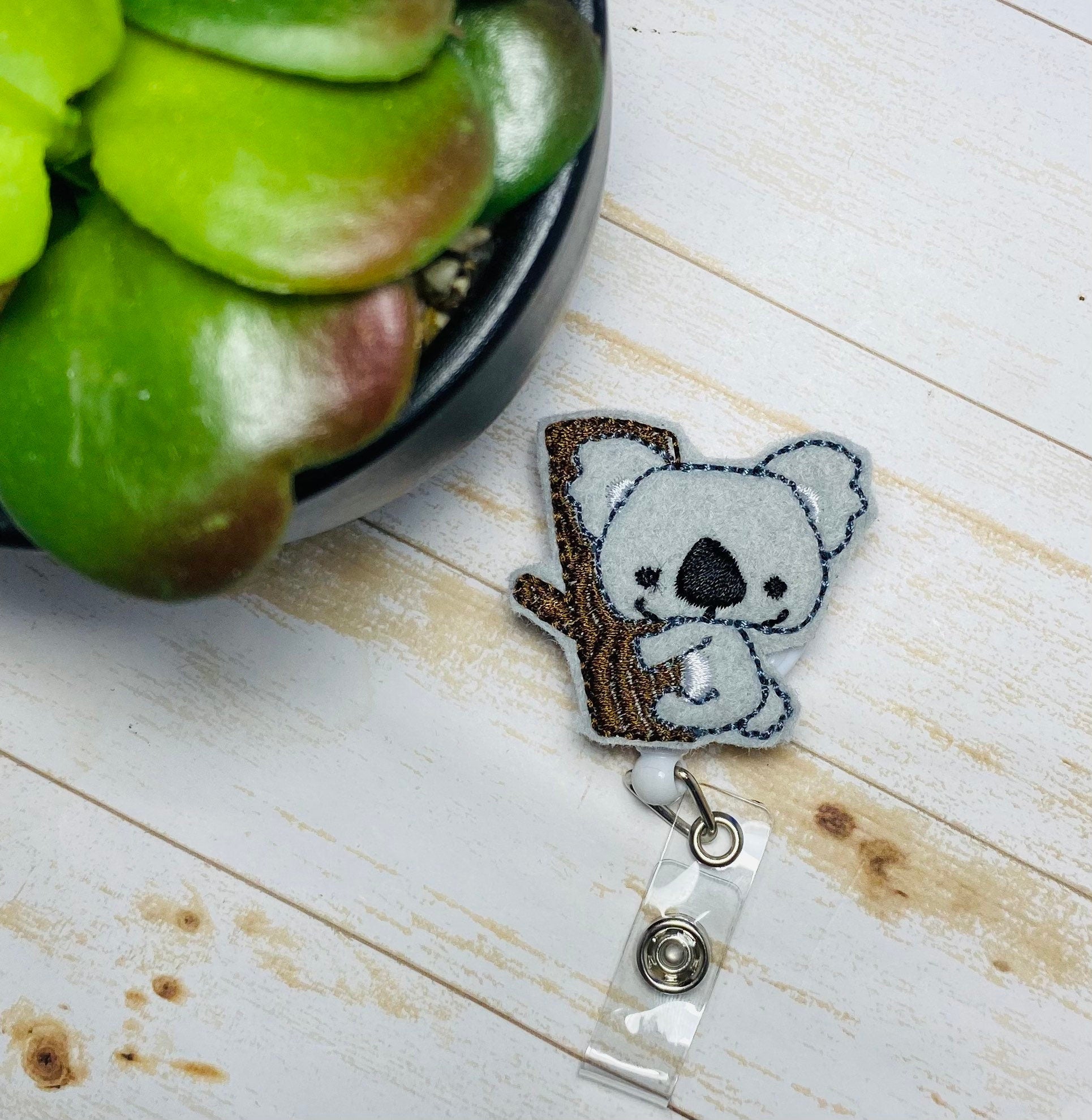 Koala Badge reel, koala badge holder, badge reel, ID badge holder, ID card holder, ID badge reel, nurse gift, nursing badge reel,