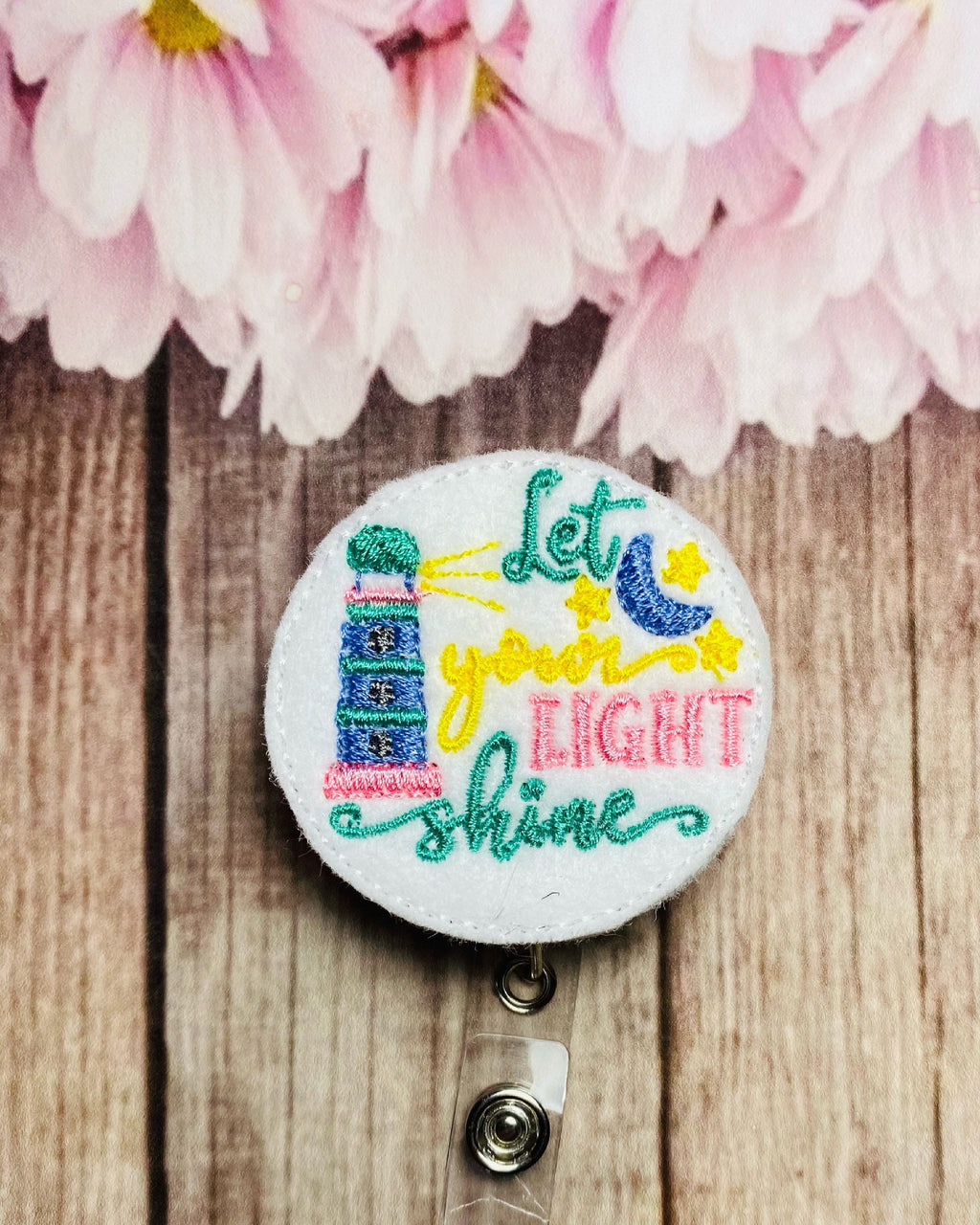 Let your light shine retractable badge reel lanyard, gift for nurses