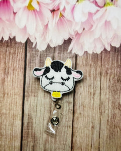 Cow Badge reel, cow badge holder, badge reel, ID badge holder, ID card holder, ID badge reel, nurse gift, nursing badge reel,