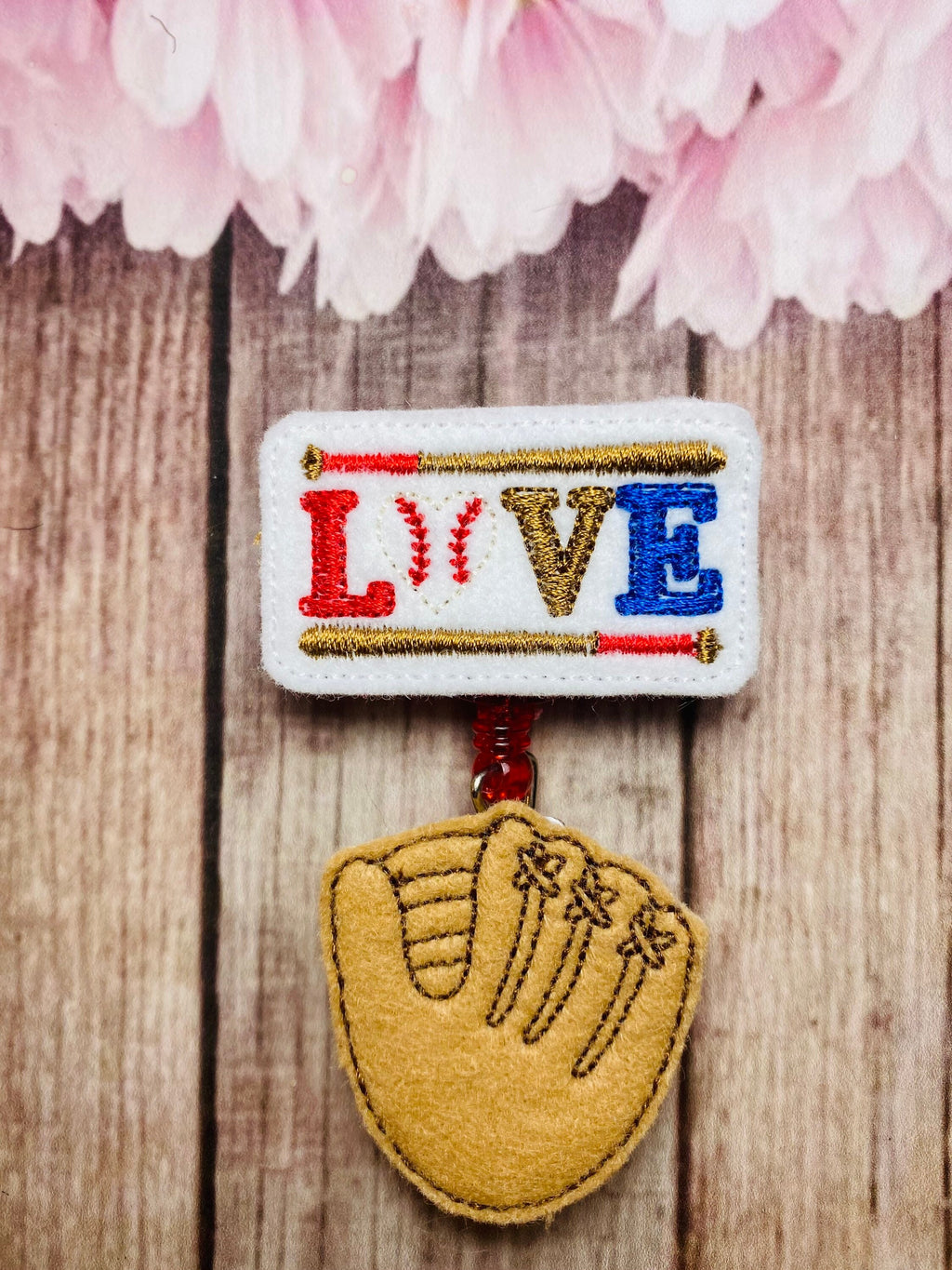 Baseball retractable badge reel