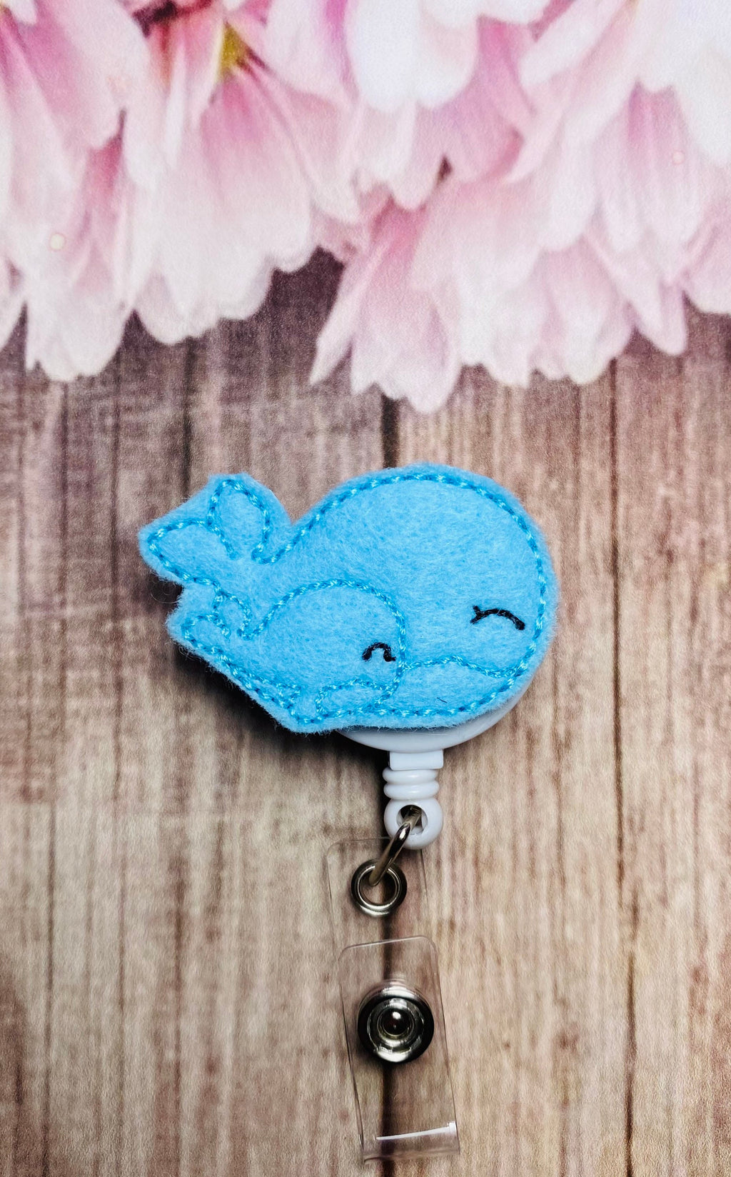 Whale badge reel for nurse, retractable badge reel lanyard,