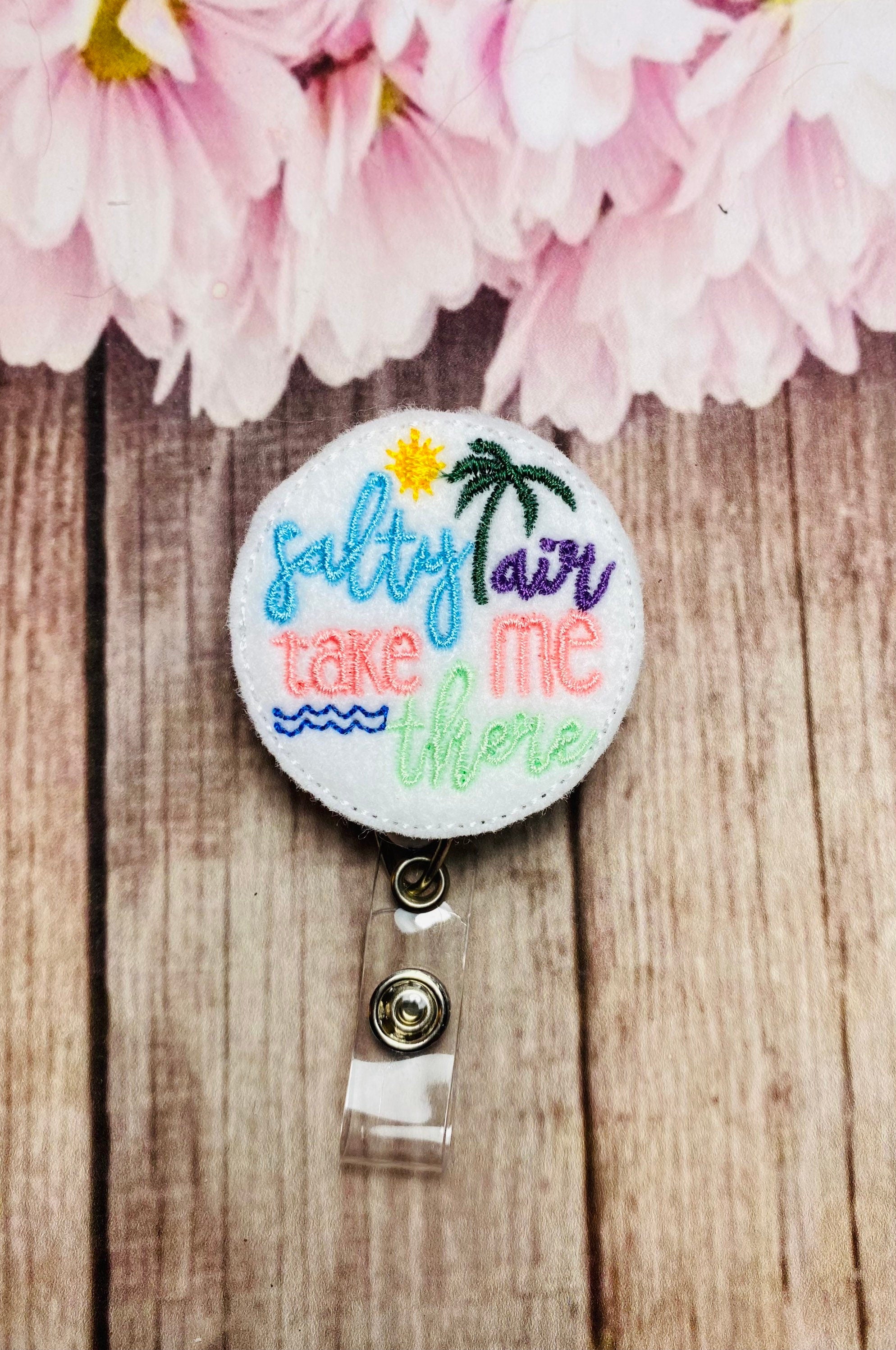 Salty air lanyard badge reel, gifts for nurses