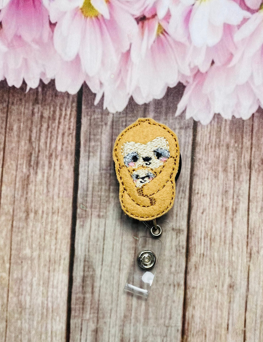 Sloth Badge reel, sloth Badge holder, badge reel, ID badge holder, ID card holder, ID badge reel, nurse gift, nursing badge reel,