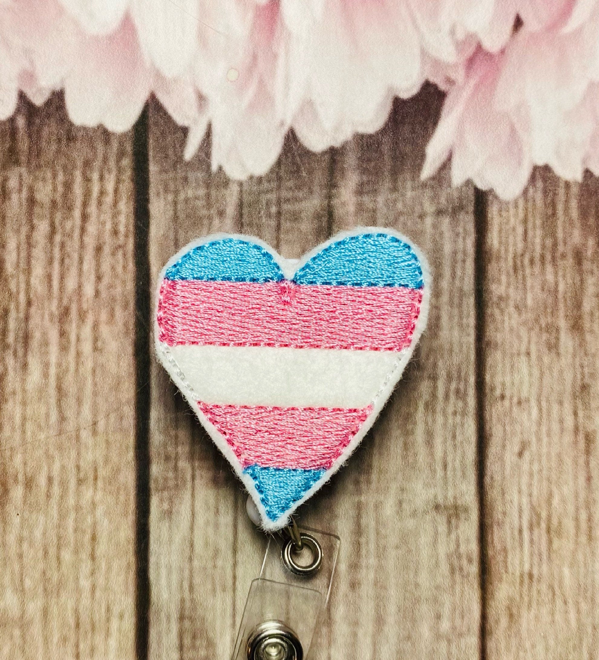 Transgender retractable badge reel, pride ID lanyard,