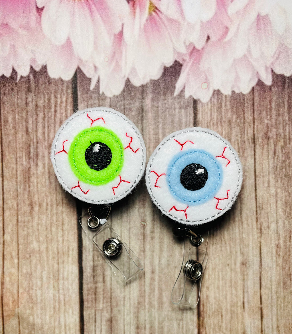 Halloween eye ball retractable badge reel