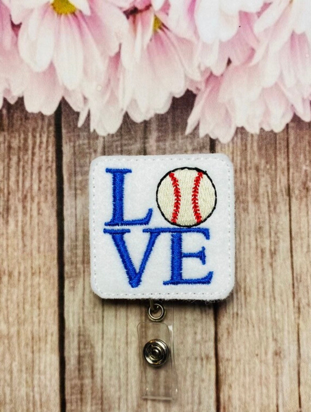 Baseball retractable badge reel