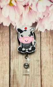 Nurse Cow Badge reel, cow badge holder, badge reel, ID badge holder, ID card holder, ID badge reel, nurse gift, nursing badge reel,