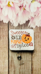 Pumpkin retractable badge reel