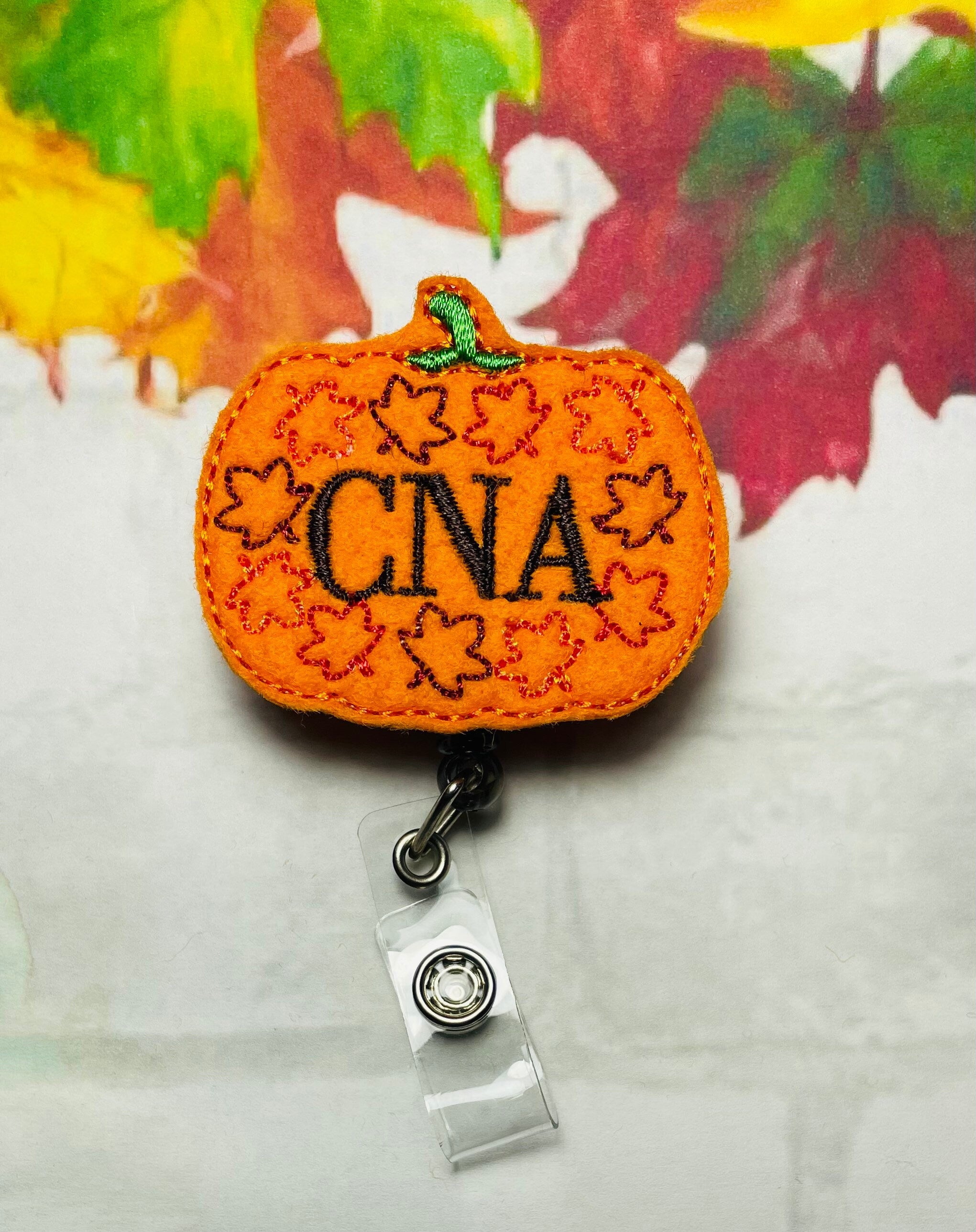 Stylish CNA Nurse Caduceus Badge Reel - Retractable Badge ID Holder, 930L  CNA