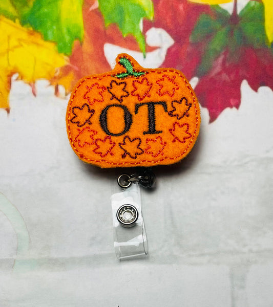 Creative Halloween Pumpkin Badge Reel Clip Retractable Doctor