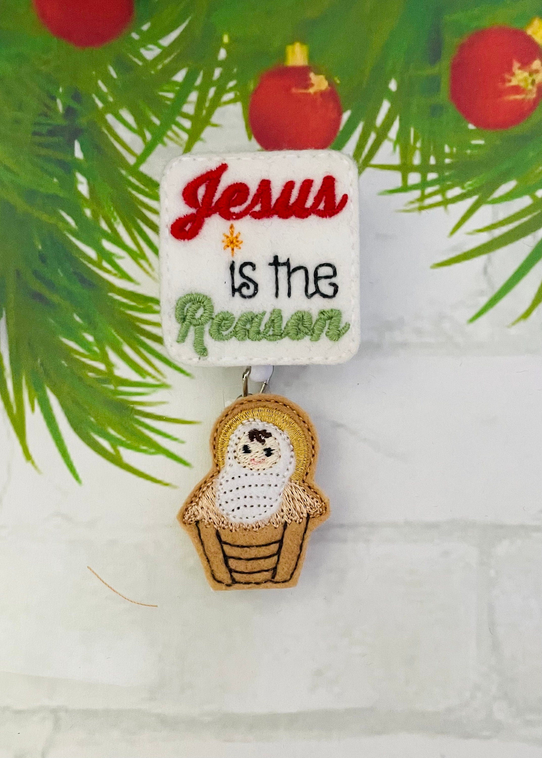 Holiday, Jesus The Reason for the Season Badge Reel & Lanyard Badge Holder