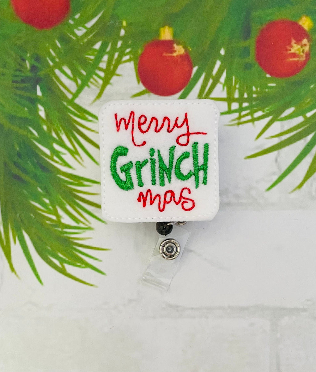 Christmas retractable badge reel, ID lanyard