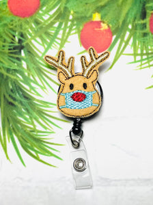 Christmas Badge reel lanyard, feltie badge reel, ID badge holder, gifts for nurses,