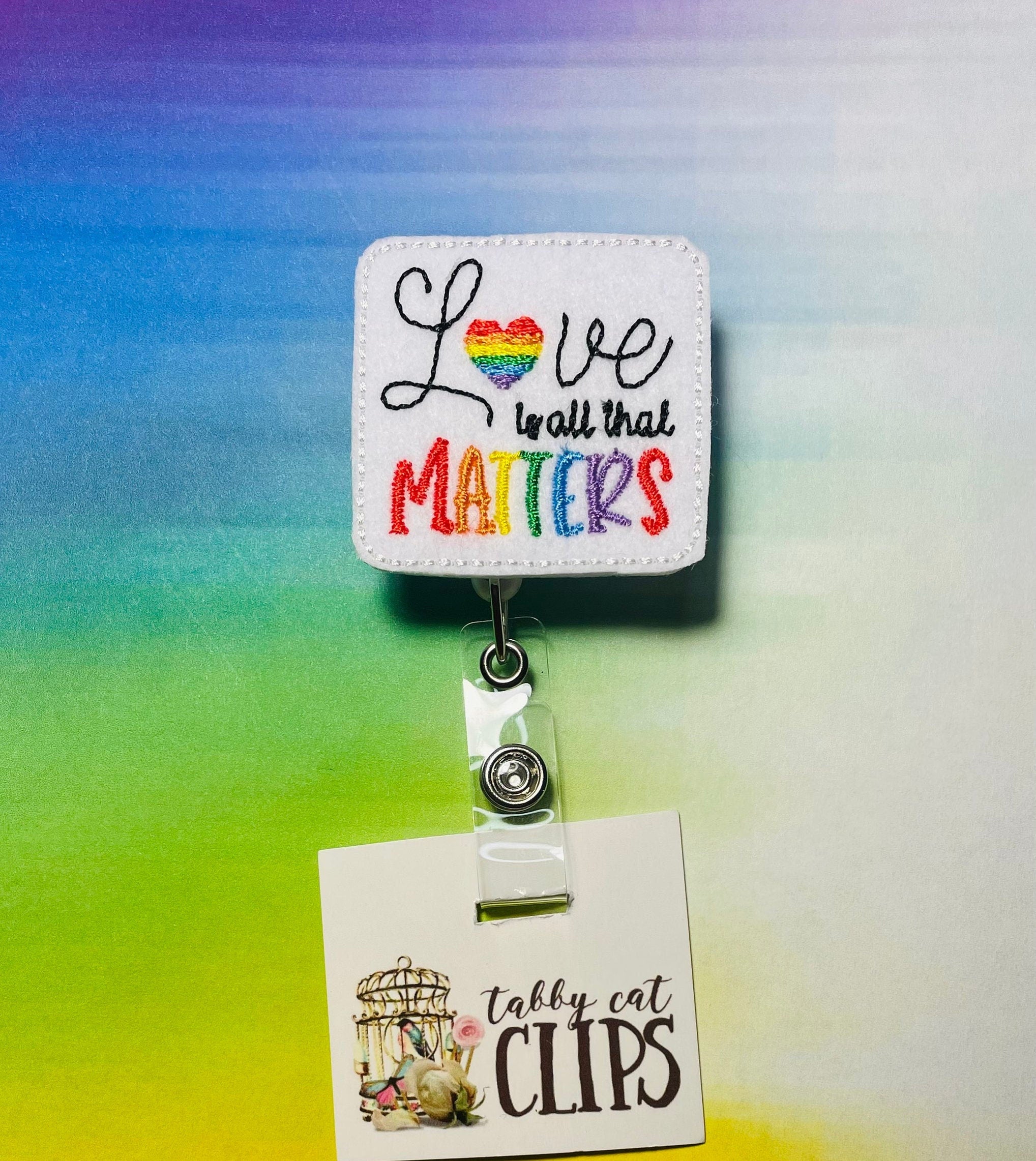 Love is all that matters retractable badge reel,