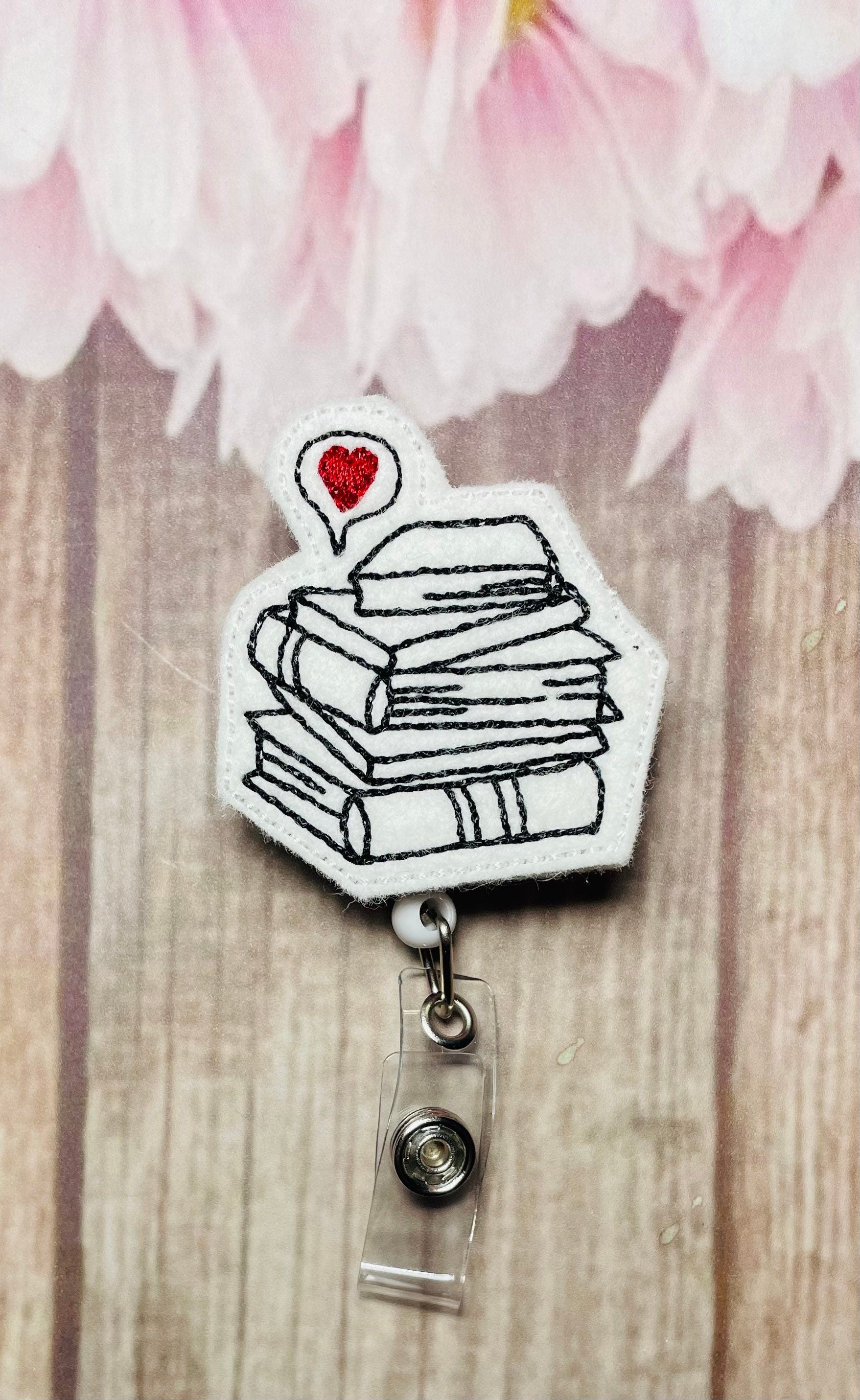 Book lover retractable badge reel ID lanyard gift-set,