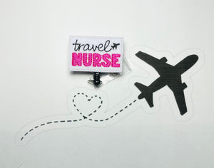 Travel nurse retractable badge reel,