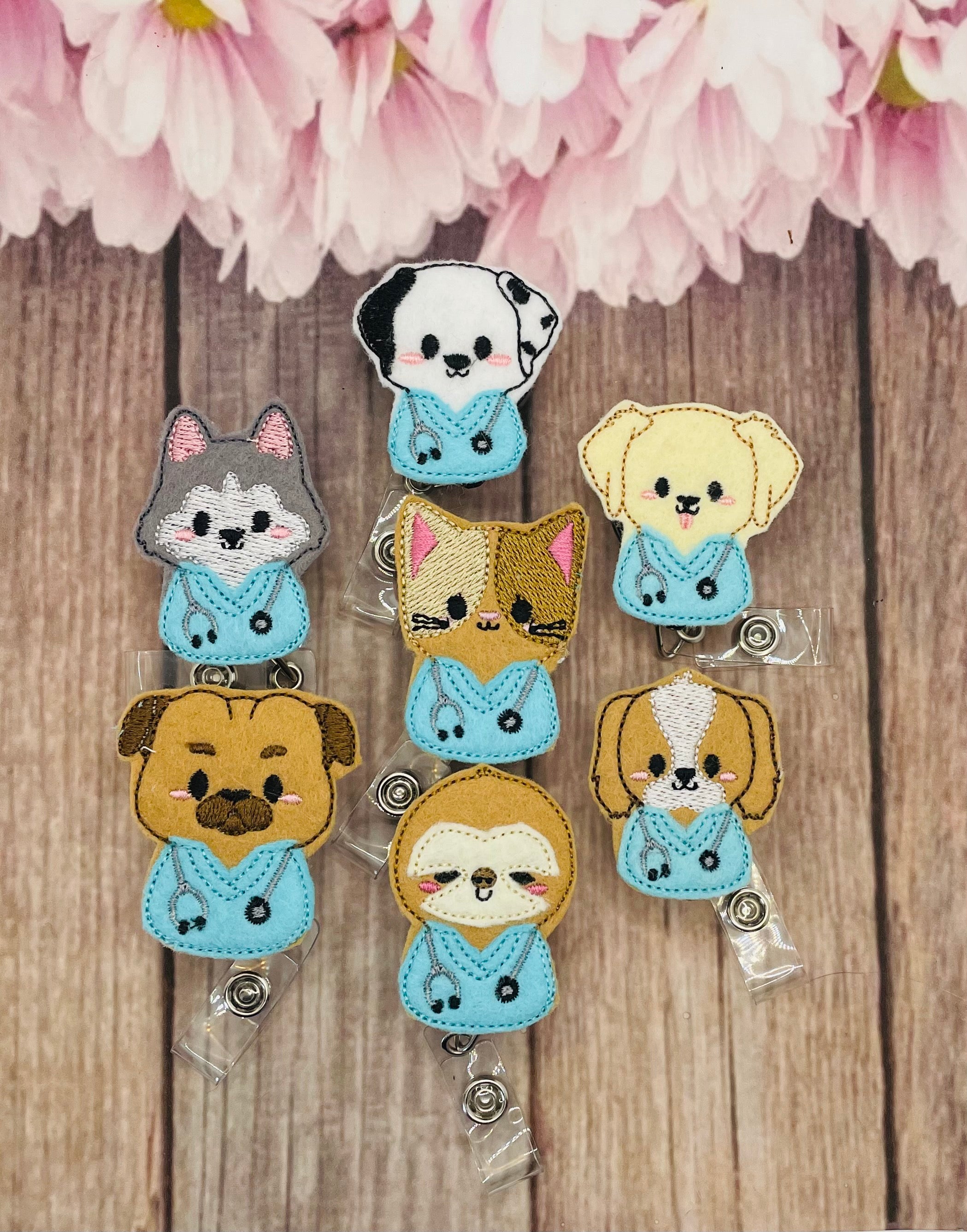 Nurse Dog badge reel