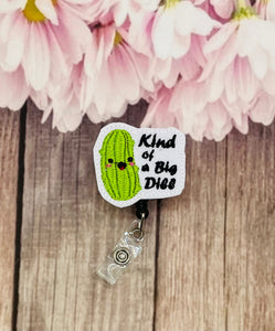 Cucumber pun retractable badge reels